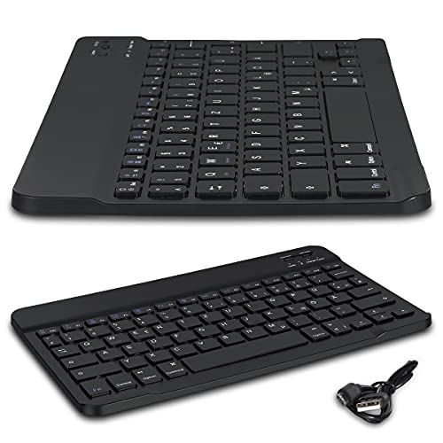 NAmobile Bluetooth Tastatur 3.0 Wireless Keyboard für Handy Tablet kabellos Layout QWERTZ von NAmobile