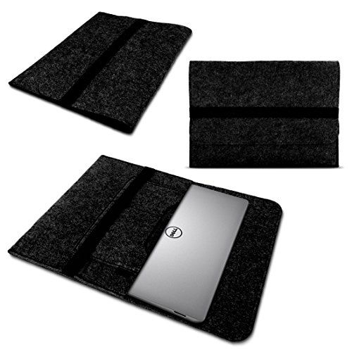 NAmobile Dell XPS 15 Sleeve Tasche Hülle dunkelgrau Filz Case Schutzhülle Cover Schutz von NAmobile