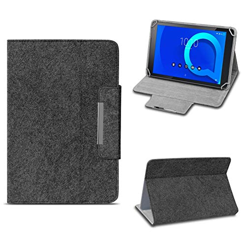 NAmobile Filz Hülle für Alcatel 3T 10 Tablet Tasche umweltfreundlichem Filz praktischer Standfunktion Schutztasche 10.0 Zoll Stand Cover Schutz Case, Farben:Dunkel Grau von NAmobile