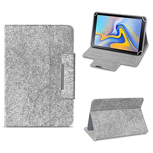 NAmobile Filz Hülle kompatibel für Samsung Galaxy Tab A 10.1 2019 Tablet Tasche umweltfreundlichem Filz praktischer Standfunktion Schutztasche 10.1 Zoll Stand Cover Schutz Case, Farben:Hell Grau von NAmobile