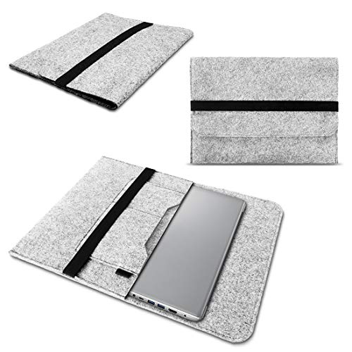 NAmobile Filz Tasche kompatibel für Lenovo ThinkPad T470s Laptop Hülle Sleeve Schutzhülle Schutz Cover 14 Zoll Universal Tasche Notebooktasche, Farben:Hell Grau von NAmobile