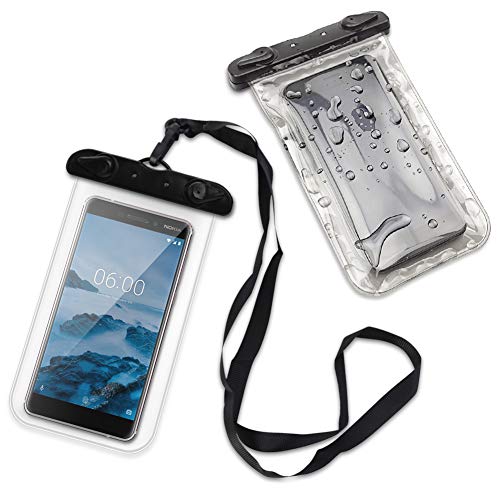 NAmobile Handy Schutzhülle Nokia Serie Tasche Hülle wasserdichte Case Wasserfest Cover, Farben:Transparent, Smartphone:Nokia 7 Plus von NAmobile