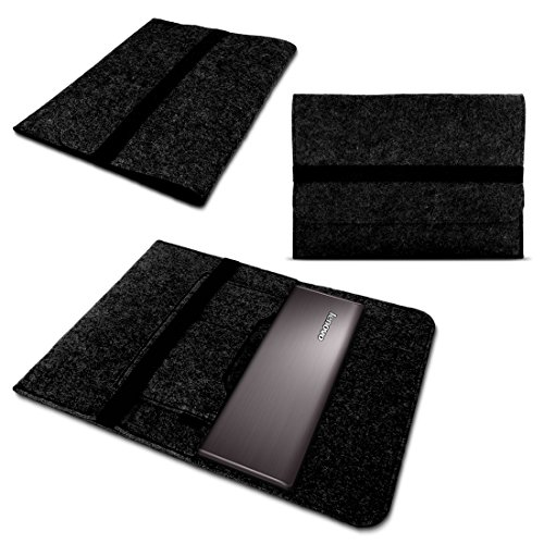 NAmobile Lenovo ThinkPad X1 Yoga - Carbon Sleeve Tasche Hülle Dunkelgrau Filz Case Cover von NAmobile