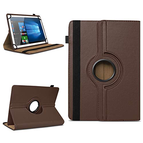 NAmobile Schutzhülle kompatibel für Lenovo TAB3 10 Business/Plus Tablet Tasche Tablettasche Hülle Standfunktion 360° drehbar Cover Universal Tablethülle Case, Farben:Braun von NAmobile