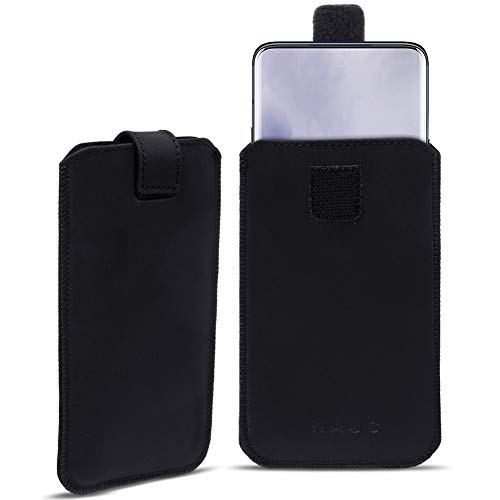 NAmobile Schutzhülle kompatibel mit OnePlus 7 Pro Handy Hülle Leder Tasche Schwarz Cover Pull Tab Case NAmobile Schutzhülle kompatibel mit OnePlus 7 Pro Handy Hülle Leder Tasche Schwarz Cover Pull Tab Case von NAmobile