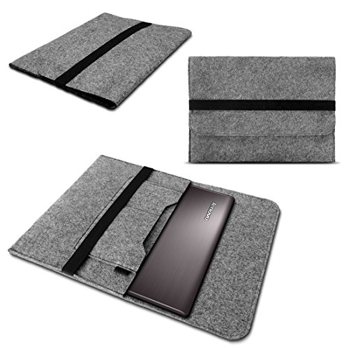 NAmobile Sleeve Tasche für Lenovo ThinkPad X1 Yoga - Carbon Hülle Grau Filz Case Cover von NAmobile