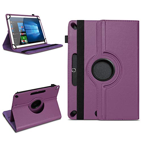 NAmobile Tablet Tasche für 10-10.1 Zoll Hülle hochwertiges Kunstleder mit Standfunktion 360 Drehbar Case Universal 10.1 Zoll Cover, Farben:Lila von NAmobile