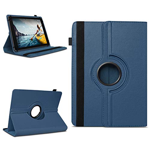 NAmobile Tablet Tasche kompatibel für Medion Lifetab E10713 Hülle Schutzhülle Standfunktion 360 drehbar Universal Case Schutz Cover, Farben:Blau von NAmobile