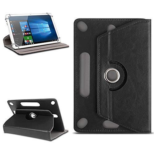 NAmobile Tablet Tasche kompatibel für Odys Space One 10 / SE Hülle mit Ständerfunktion Schutzhülle Stand Universal Cover Kunstleder Case 360° drehbar, Farben:Schwarz von NAmobile