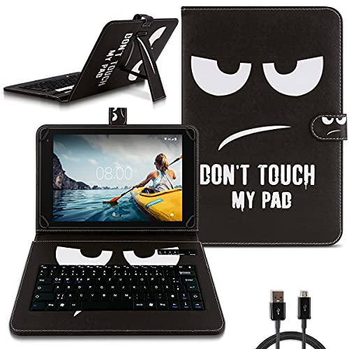 NAmobile Tastatur Hülle QWERTZ Bluetooth kompatibel mit Medion Lifetab P10752 Schutzhülle Cover Tablet Tasche 10 Zoll Case Keyboard kabellos Ultra deutsches Layout, Farben:Motiv 3 von NAmobile