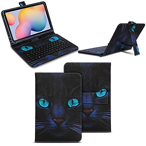 NAmobile Tastatur Schutzhülle kompatibel für Samsung Galaxy Tab A7 10,4 Tasche Keyboard USB Hülle QWERTZ Standfunktion Universal Cover, Farben:Motiv 1 von NAmobile