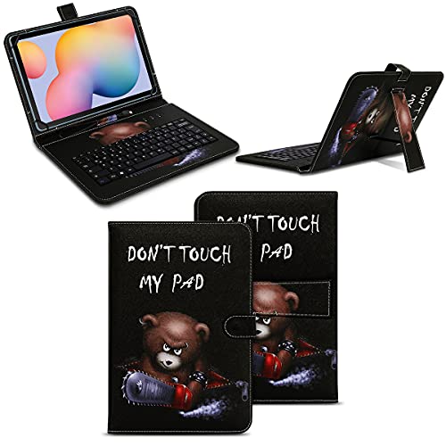 NAmobile Tastatur Schutzhülle kompatibel für Samsung Galaxy Tab A7 10,4 Tasche Keyboard USB Hülle QWERTZ Standfunktion Universal Cover, Farben:Motiv 3 von NAmobile