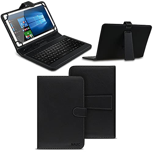 NAmobile Tastatur Schutzhülle kompatibel mit Google Pixel Tablet 11 Zoll 2023 Tasche Keyboard USB Hülle QWERTZ Standfunktion Universal Cover, Farben:Schwarz von NAmobile