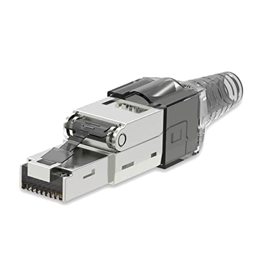 Netzwerk Stecker CAT 7 Werkzeuglos RJ45 CAT7 Netzwerkstecker für Verlegekabel LAN Kabel Stecker ohne Werkzeug werkzeugfrei Patchkabel Netzwerkkabel von NAmobile