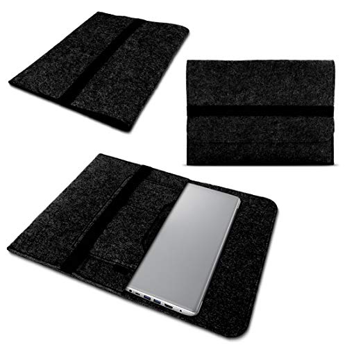 Notebook Sleeve Tasche kompatibel für Lenovo Yoga Slim 7i 15,6 Zoll Grau Dunkelgrau Hellgrau Sleeve Hülle Filz Cover Laptop Schutzhülle, Farbe:Dunkelgrau von NAmobile