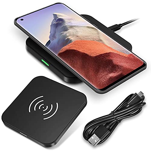 Qi Induktive Ladegerät kompatibel für Xiaomi 15 14 13 12 11 Ladestation 15W 10W 7,5W 5W Kabelloser Universal Charger, Modell:M01_10W_Schwarz von NAmobile