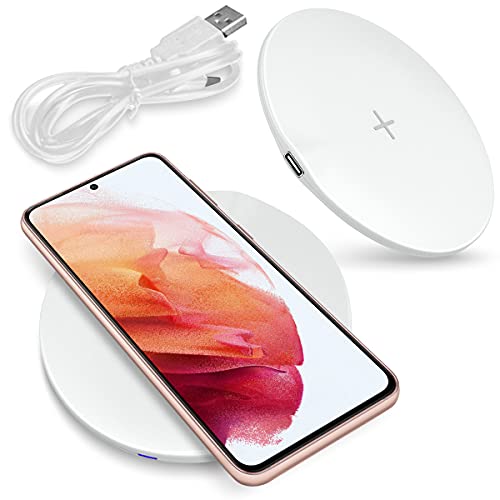 Qi Induktives Ladegerät kompatibel mit Samsung Galaxy S25 S24 S23 S22 Plus Ultra Ladestation 15W 10W 7,5W 5W Kabelloser Universal Charger Ladematte, Modell:M09_15W_Weiß Qi Induktives Ladegerät kompatibel mit Samsung Galaxy S25 S24 S23 S22 Plus Ultra Ladestation 15W 10W 7,5W 5W Kabelloser Universal Charger Ladematte, Modell:M09_15W_Weiß von NAmobile