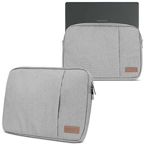Schutzhülle kompatibel für Medion Akoya E13204 Hülle Notebook Tasche in Schwarz oder Grau Laptop Case Cover, Farbe:Grau von NAmobile