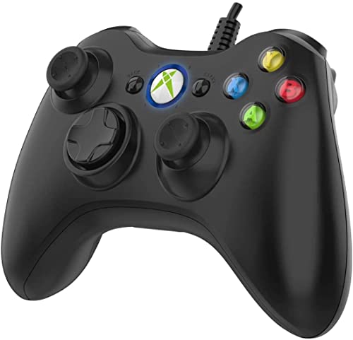 NBCP Wired Game Controller für Xbox 360 und PC, PC Gamepad Joystick mit Dual Vibration für Xbox 360/Xbox 360 Slim/Windows 7/8/10/XP, USB Video Gaming Controller für Spiele mit Kabel von NBCP