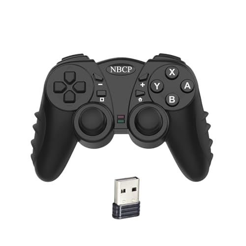 NBCP Wireless Controller für Switch,Switch Controller Pro kompatibel mit Switch/PS3/PC/Androd,Switch Controller mit Eine Schlüsselpaarung Aufwachen Vibration,2,4-GHz-Wireless Verbindung (schwarz) von NBCP