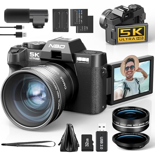 NBD Digitalkamera 4 K, 48 MP Vlogging-Kamera für Youtube mit MikrofoneNBD-S110-QT-EU-2410 von NBD