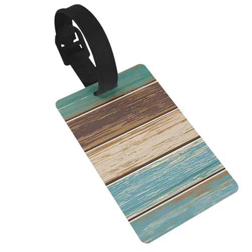 Leichte, rustikale Gepäckanhänger mit Holzplanken-Druck, niedliches und einzigartiges Reisezubehör, abnehmbarer Riemen Leichte, rustikale Gepäckanhänger mit Holzplanken-Druck, niedliches und einzigartiges Reisezubehör, abnehmbarer Riemen von NBRIEU
