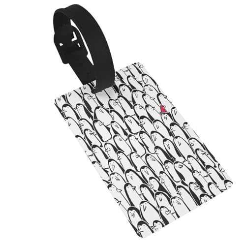 Leichte, stilvolle Gepäckanhänger mit Pinguinmotiv, niedliches und einzigartiges Reisezubehör, abnehmbarer Riemen Leichte, stilvolle Gepäckanhänger mit Pinguinmotiv, niedliches und einzigartiges Reisezubehör, abnehmbarer Riemen von NBRIEU