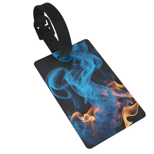 Leichte Etiketten mit blauem Flammendruck, niedliches und einzigartiges Reisezubehör, abnehmbarer Riemen Leichte Etiketten mit blauem Flammendruck, niedliches und einzigartiges Reisezubehör, abnehmbarer Riemen von NBRIEU
