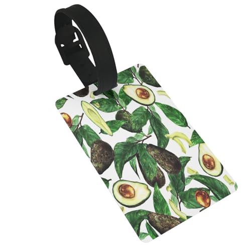 Leichte Gepäckanhänger mit Avocado-Druck, niedliches und einzigartiges Reisezubehör, abnehmbarer Riemen Leichte Gepäckanhänger mit Avocado-Druck, niedliches und einzigartiges Reisezubehör, abnehmbarer Riemen von NBRIEU