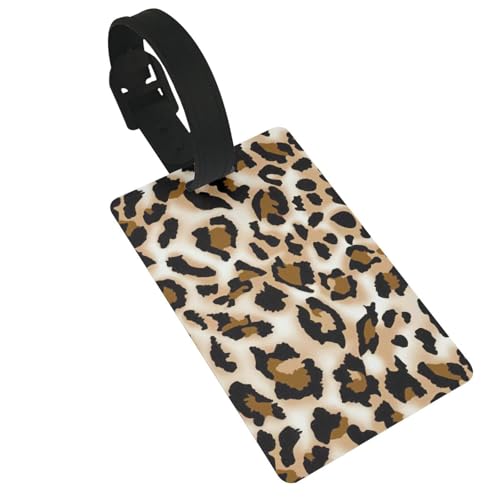Leichte Gepäckanhänger mit Leopardenmuster, niedliches und einzigartiges Reisezubehör, abnehmbarer Schultergurt Leichte Gepäckanhänger mit Leopardenmuster, niedliches und einzigartiges Reisezubehör, abnehmbarer Schultergurt von NBRIEU