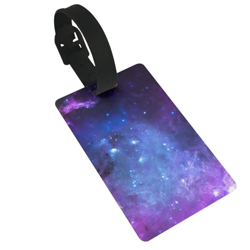 Leichte Gepäckanhänger mit blauem Galaxie-Druck, niedliches und einzigartiges Reisezubehör, abnehmbarer Riemen Leichte Gepäckanhänger mit blauem Galaxie-Druck, niedliches und einzigartiges Reisezubehör, abnehmbarer Riemen von NBRIEU