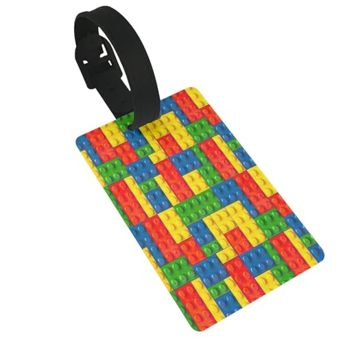 Leichte Gepäckanhänger mit buntem Ziegeldruck, niedliches und einzigartiges Reisezubehör, abnehmbarer Gurt Leichte Gepäckanhänger mit buntem Ziegeldruck, niedliches und einzigartiges Reisezubehör, abnehmbarer Gurt von NBRIEU