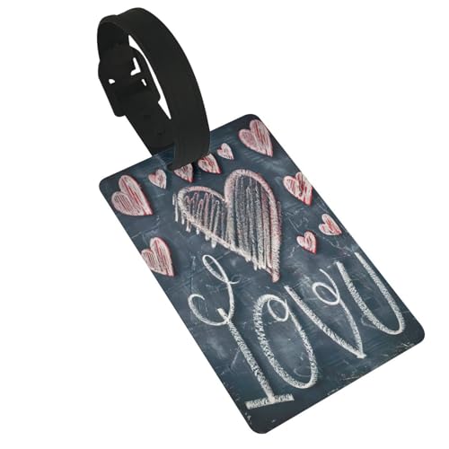 Leichter Gepäckanhänger mit Aufschrift "I Love You" mit Herz-Aufdruck, niedliches und einzigartiges Reisezubehör, abnehmbarer Riemen Leichter Gepäckanhänger mit Aufschrift "I Love You" mit Herz-Aufdruck, niedliches und einzigartiges Reisezubehör, abnehmbarer Riemen von NBRIEU