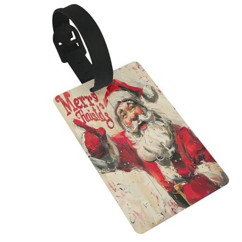 Leichter Gepäckanhänger mit Aufschrift "Merry Christmas", niedliches und einzigartiges Reisezubehör, abnehmbarer Gurt Leichter Gepäckanhänger mit Aufschrift "Merry Christmas", niedliches und einzigartiges Reisezubehör, abnehmbarer Gurt von NBRIEU