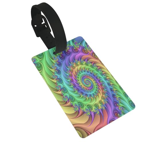 Leichter Gepäckanhänger mit Batikdruck, niedliches und einzigartiges Reisezubehör, abnehmbarer Riemen Leichter Gepäckanhänger mit Batikdruck, niedliches und einzigartiges Reisezubehör, abnehmbarer Riemen von NBRIEU