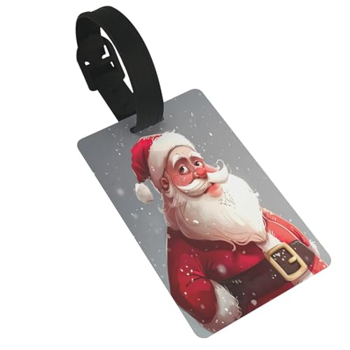 Leichter Gepäckanhänger mit Cartoon-Weihnachtsmann-Druck, niedliches und einzigartiges Reisezubehör, abnehmbarer Gurt Leichter Gepäckanhänger mit Cartoon-Weihnachtsmann-Druck, niedliches und einzigartiges Reisezubehör, abnehmbarer Gurt von NBRIEU