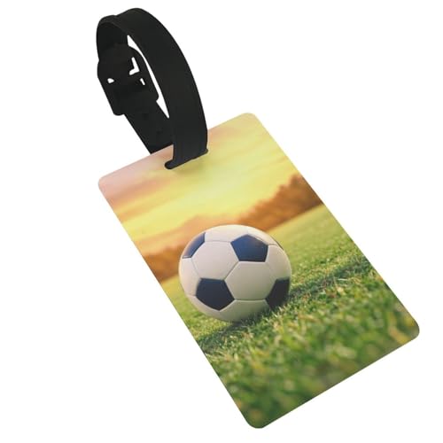 Leichter Gepäckanhänger mit Fußball-Aufdruck, niedliches und einzigartiges Reisezubehör, abnehmbarer Riemen Leichter Gepäckanhänger mit Fußball-Aufdruck, niedliches und einzigartiges Reisezubehör, abnehmbarer Riemen von NBRIEU