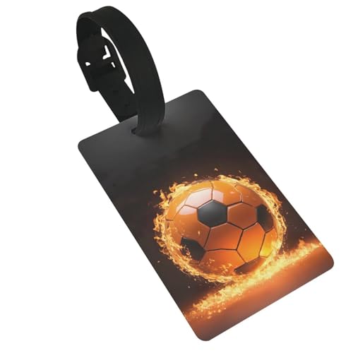 Leichter Gepäckanhänger mit Fußball-Aufdruck, niedliches und einzigartiges Reisezubehör, abnehmbarer Riemen Leichter Gepäckanhänger mit Fußball-Aufdruck, niedliches und einzigartiges Reisezubehör, abnehmbarer Riemen von NBRIEU