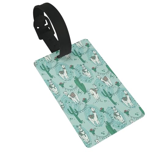 Leichter Gepäckanhänger mit Lama-Alpaka-Motiv, niedliches und einzigartiges Reisezubehör, abnehmbarer Riemen Leichter Gepäckanhänger mit Lama-Alpaka-Motiv, niedliches und einzigartiges Reisezubehör, abnehmbarer Riemen von NBRIEU