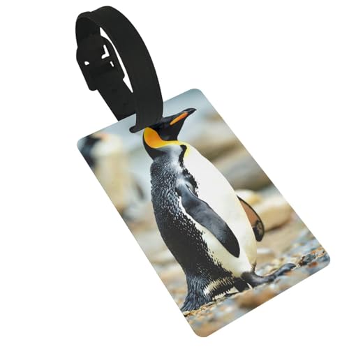 Leichter Gepäckanhänger mit Pinguin-Aufdruck, niedliches und einzigartiges Reisezubehör, abnehmbarer Gurt Leichter Gepäckanhänger mit Pinguin-Aufdruck, niedliches und einzigartiges Reisezubehör, abnehmbarer Gurt von NBRIEU