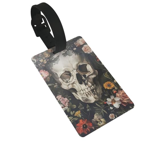 Leichter Gepäckanhänger mit Totenkopf-Motiv, niedliches und einzigartiges Reisezubehör, abnehmbarer Riemen Leichter Gepäckanhänger mit Totenkopf-Motiv, niedliches und einzigartiges Reisezubehör, abnehmbarer Riemen von NBRIEU