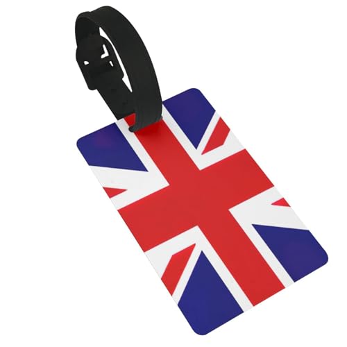 Leichter Gepäckanhänger mit UK-Flagge, niedliches und einzigartiges Reisezubehör, abnehmbarer Gurt von NBRIEU