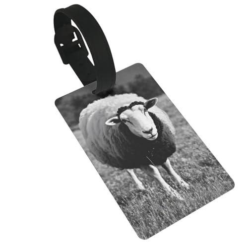 Leichter Gepäckanhänger mit niedlichem Schaf-Lamm-Druck, niedliches und einzigartiges Reisezubehör, abnehmbarer Riemen Leichter Gepäckanhänger mit niedlichem Schaf-Lamm-Druck, niedliches und einzigartiges Reisezubehör, abnehmbarer Riemen von NBRIEU