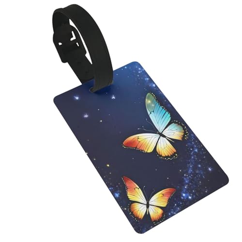Leichter Gepäckanhänger mit niedlichem Schmetterlings-Aufdruck, niedliches und einzigartiges Reisezubehör, abnehmbarer Gurt Leichter Gepäckanhänger mit niedlichem Schmetterlings-Aufdruck, niedliches und einzigartiges Reisezubehör, abnehmbarer Gurt von NBRIEU