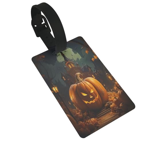 Leichter Kürbis-Halloween-Gepäckanhänger, niedliches und einzigartiges Reisezubehör, abnehmbarer Riemen Leichter Kürbis-Halloween-Gepäckanhänger, niedliches und einzigartiges Reisezubehör, abnehmbarer Riemen von NBRIEU
