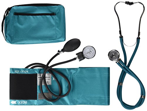 NCD Medical/Prestige Medical Set mit Aneroid-Manometer und Doppelkopf-Stethoskop, Petrol von NCD Medical/Prestige Medical