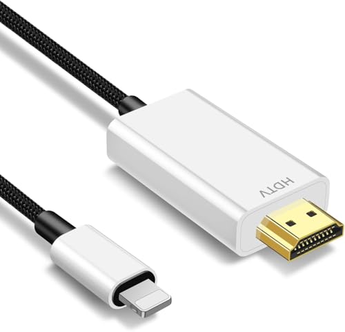 NCGGY HDMI-Kabel für Phone,Lighting hdmi Adapter,zur Übertragung von Phone, Pad oder Pod auf TV, light1ing auf hdmi Anschlusskabel,OS 17,16,15,14,YouTube-TV-Ausgang,HD-Auflösung 1080P,1m NCGGY HDMI-Kabel für Phone,Lighting hdmi Adapter,zur Übertragung von Phone, Pad oder Pod auf TV, light1ing auf hdmi Anschlusskabel,OS 17,16,15,14,YouTube-TV-Ausgang,HD-Auflösung 1080P,1m von NCGGY