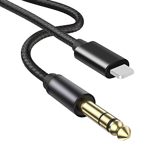 NCGGY Lighting zu 6.35mm Klinke Audio kabel 3M,Aux Stereo Audio Kabel,für i-Phone,iPad,Lautsprecher,Kopfhörer,Mischpult und mehr von NCGGY