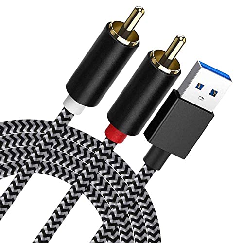 NCGGY USB zu RCA Kabel,1M USB 2.0 Stecker auf 2-Stecker RCA Audio Aux Kabel für PC, Stereo Y Splitter Klinkenadapter, kompatibel mit USB A Laptops, Windows, Desktops und anderen Geräten NCGGY USB zu RCA Kabel,1M USB 2.0 Stecker auf 2-Stecker RCA Audio Aux Kabel für PC, Stereo Y Splitter Klinkenadapter, kompatibel mit USB A Laptops, Windows, Desktops und anderen Geräten von NCGGY
