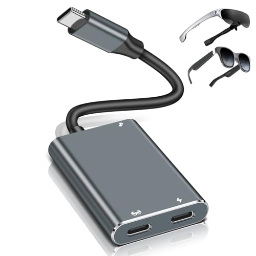 XREAL Hub, Lade und Play-Adapter,versorgen Sie Ihre AR-Brille beim Laden Ihres Quellgeräts,kompatibel Steam Deck,Sw-Itch,ROG Ally,i-Phone 15 16 oder Android-Handy,65W Schnellladung(18 cm) von NCGGY
